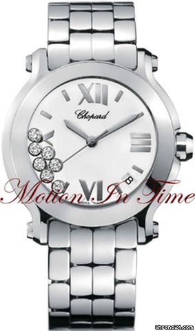 Chopard Happy Sport II Round 36mm w/ Floating Diamonds