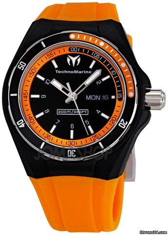 Technomarine Cruise Sport Black and Orange Mens Watch 111016