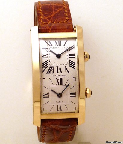 Cartier TANK CINTREE DOUBLE TIME ZONE