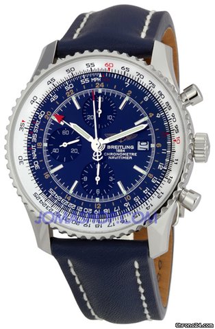 Breitling Navitimer World Blue Dial Strap Watch A2432212-C561BLLD