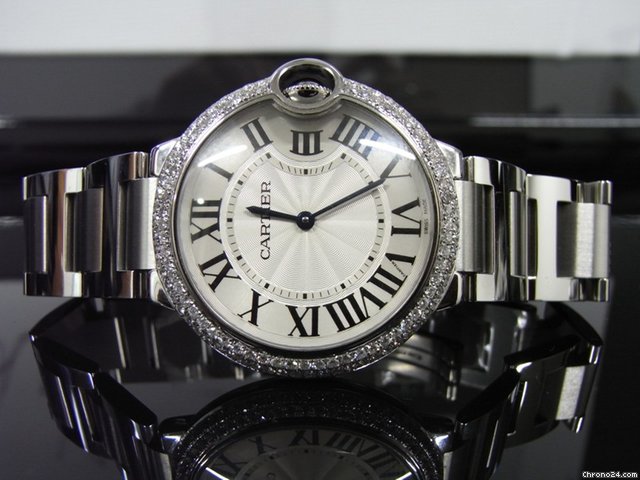 Cartier Ballon Bleu Small Custom Diamond Set