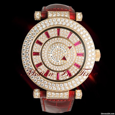 Franck Muller "DOUBLE MYSTERY" ROSE GOLD 42mm DIAMOND & RUBY