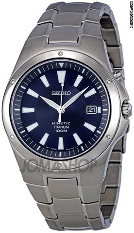Seiko Blue Dial Kinetic Movement Mens Watch SKA415