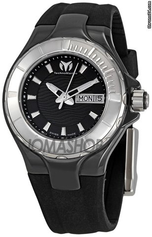 Technomarine Black Dial Ceramic Ladies Watch 110026