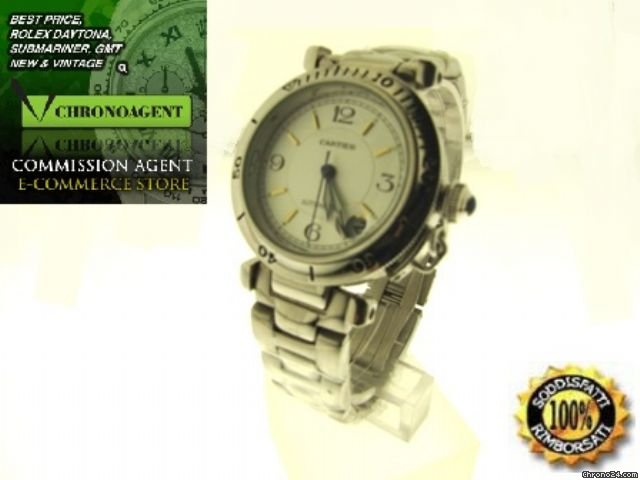 Cartier Pasha Ploungeur Automatico In Acciaio