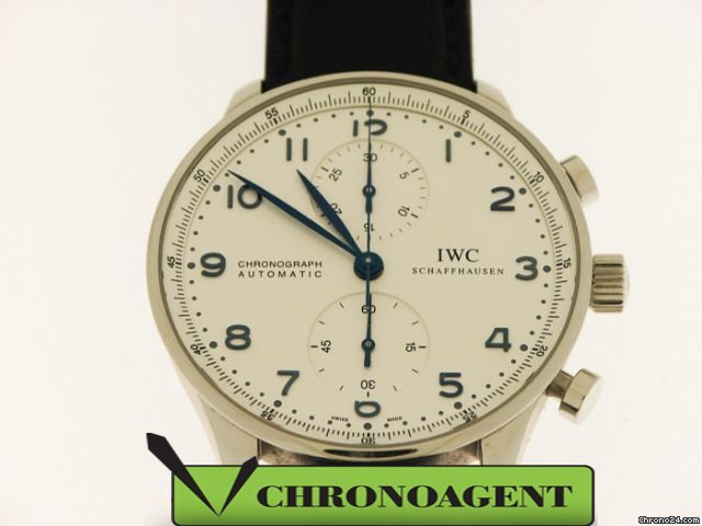IWC Portoghese Acciaio Nuovo Quad.bianco Indici Blu