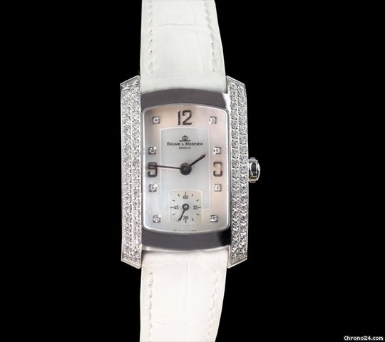 Baume & Mercier Hampton Milleis 18k White Gold Diamonds