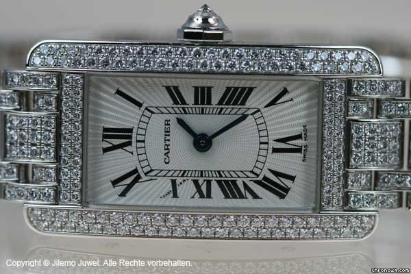 Cartier TANK AMERICAINE WEISSGOLD MIT 783 DIAMANTEN