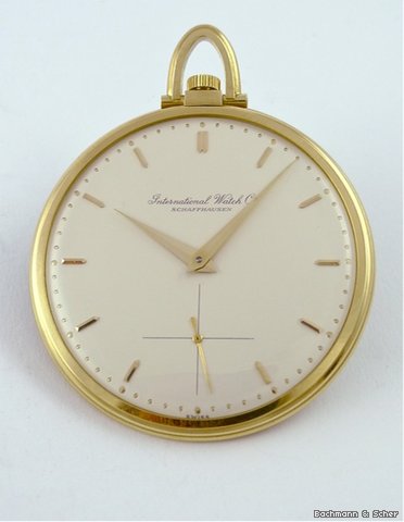 IWC Pocket Watch, Open Face, 18k Yellow Gold.