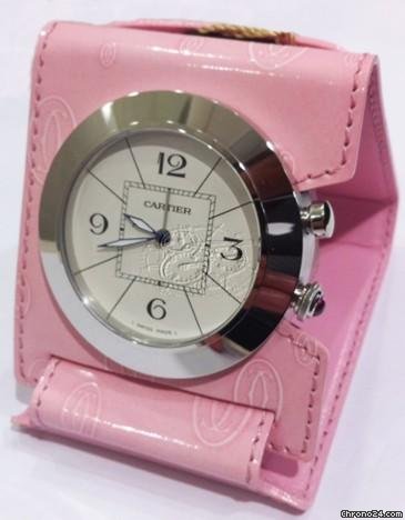Cartier PASHA ALARM TRAVEL CLOCK PINK SWISS