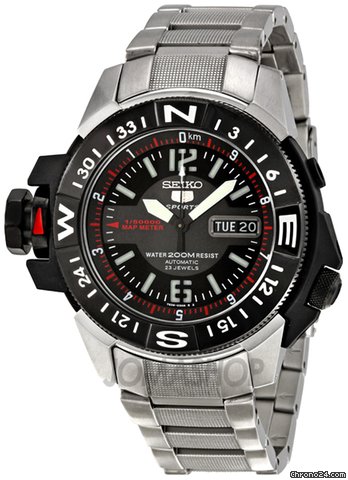 Seiko 5 Stainless Steel Black Dial Automatic Mens Watch SKZ229K1