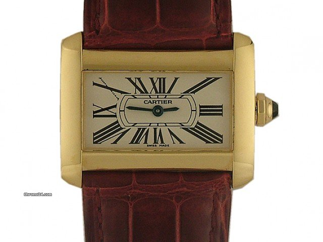 Cartier Divan PM kleines Modell 18kt Gelbgold 32x6mm