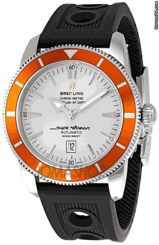 Breitling SuperOcean Heritage Silver Dial Black Ocean Racer Mens Watch A1732033-G642BKOD