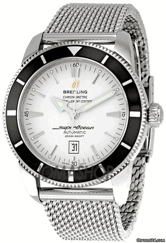 Breitling SuperOcean Heritage Silver Dial Mens Watch A1732024-G642SS