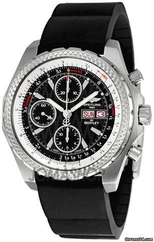 Breitling Bentley GT Racing Black Dial Black Rubber Strap Mens Watch A1336313-B960BKPD