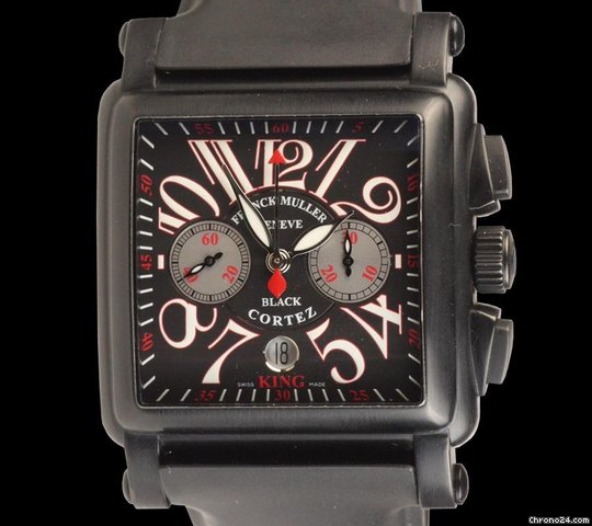 Franck Muller Conquistador King Cortez Chronograph 10000 K CC NR XL SS Mens Tritium/Black PVD [ON HOLD]