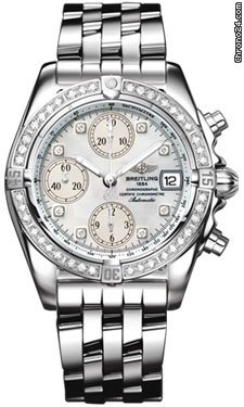 Breitling Chrono Cockpit Stainless Steel Diamonds
