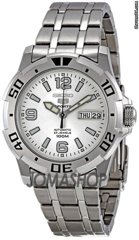 Seiko 5 Silver Dial Automatic Mens Watch SNZJ47