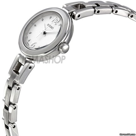 Seiko Silver Dial Stainless Steel Ladies Watch SXGN77 WATCHES 2
