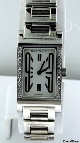 replica Bulgari Rettangolo 18kt White Gold Ladies Pre-owned WATCHES 1 