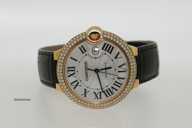 Cartier BALON BLEU YELLOW GOLD DIAMOND CASE.