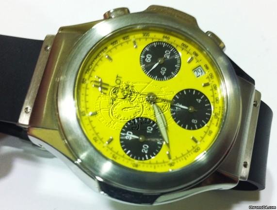 replica Hublot MDM CHRONOGRAPH YELLOW DIAL AUTO MENS WATCH WATCHES 1 