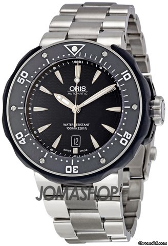 Oris Pro Diver Black Dial Titanium Mens Watch 733-7646-7154MB