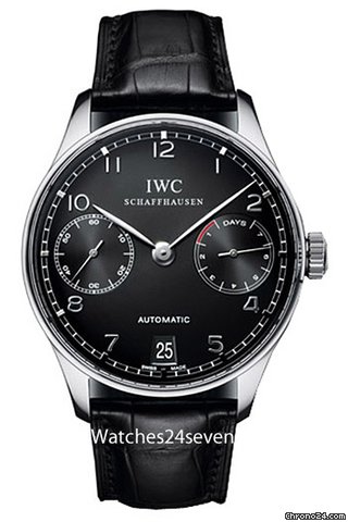 IWC Portuguese 7 Day Automatic Black Dial