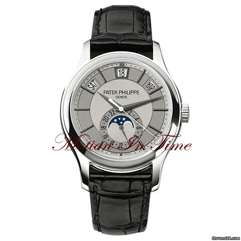 Patek Philippe 5205g ANNUAL CALENDAR MOONPHASE WHITE GOLD SILVER DIAL NEW