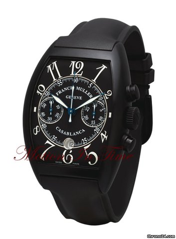 Franck Muller CASABLANCA CHRONOGRAPH EXTRA LARGE BLACK PVD STEEL RARE ED.