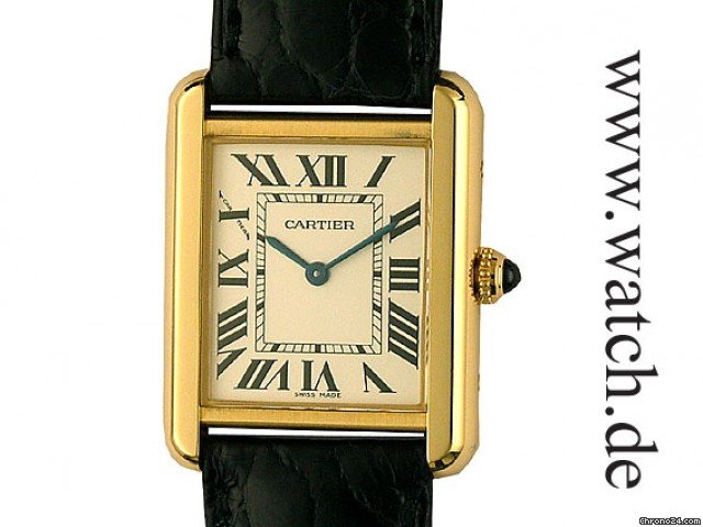 Cartier Tank Solo PM kleines Modell Gelbgold 31x24mm