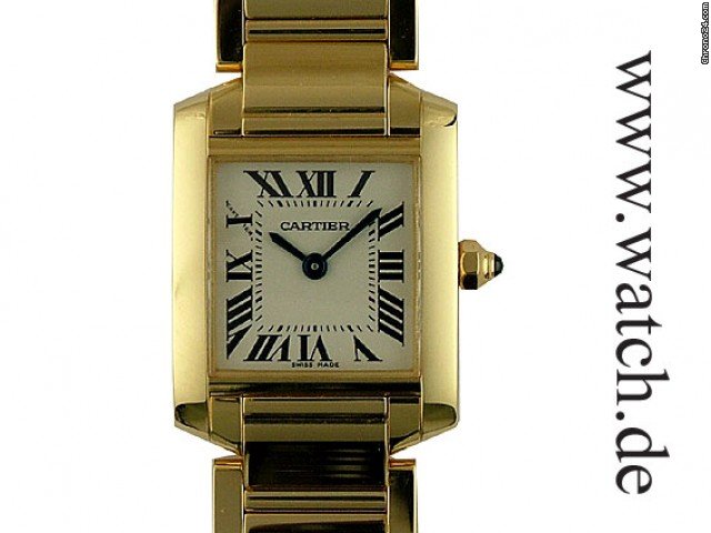 Cartier Tank Francaise PM kleines Modell Gelbgold 25x20mm