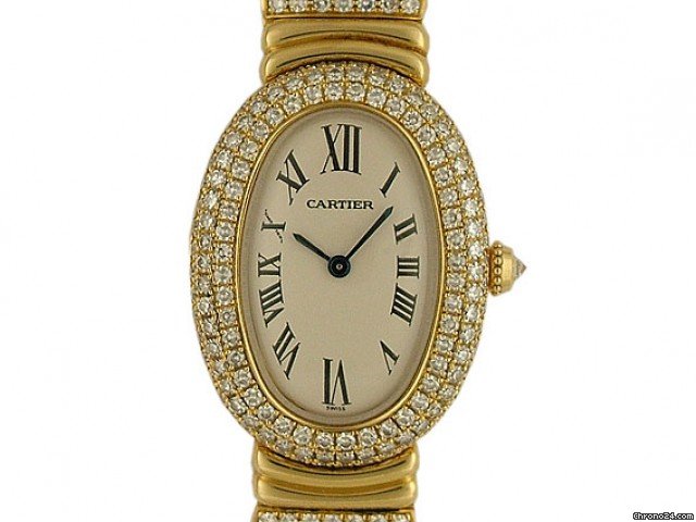 Cartier Baignoire 18kt Gelbgold Diamond 6,8ct original Cartier Vintage 31x23mm