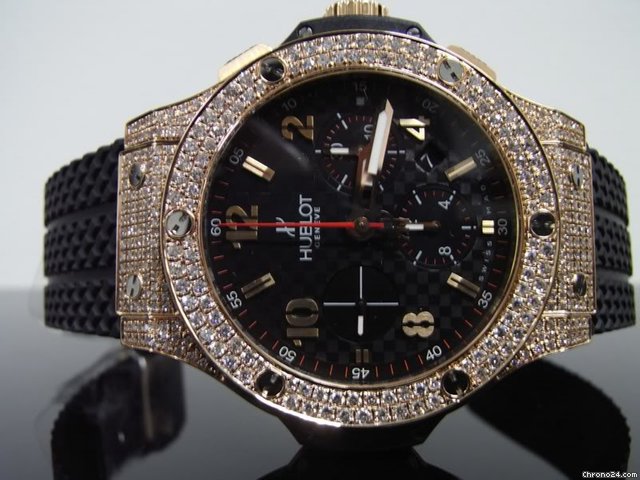 Hublot New Big Bang Rose Gold 44mm Diamond Bezel 2012