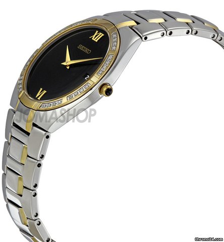 Seiko Diamond Two-Tone Stainless Steel Mens Watch SKP338 WATCHES 2