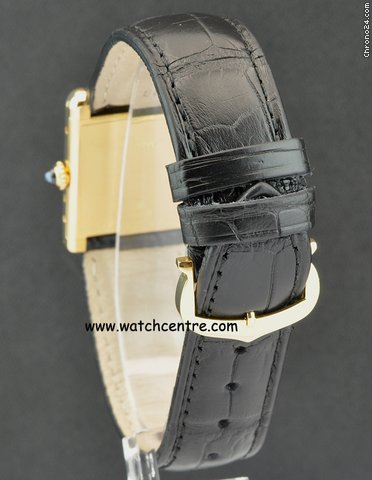 replica Cartier 18k Yellow Gold White Roman Dial Gents Tank Louis WATCHES 1 