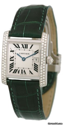 Cartier Diamond Tank Francaise Strapwatch
