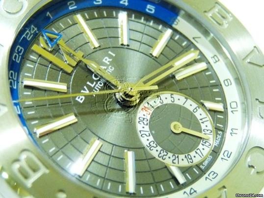 replica Bulgari DIAGONO GMT STAINLESS STEEL MENS WATCH SWISS WATCHES 1 