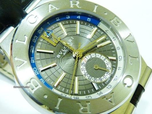 Bulgari DIAGONO GMT STAINLESS STEEL MENS WATCH SWISS