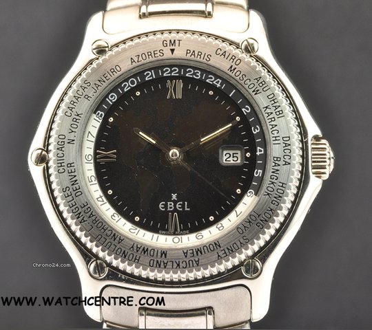 Ebel Voyager Automatic Worldtime in a Platinum Case B&P