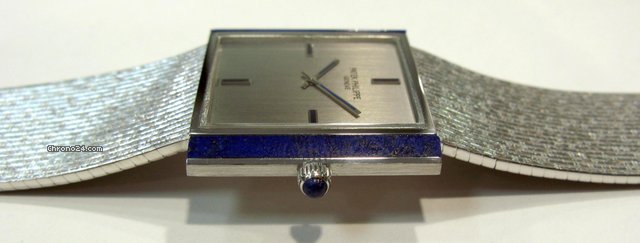 Patek Philippe 18k W Lapis Bevel Rare Vintage Watch