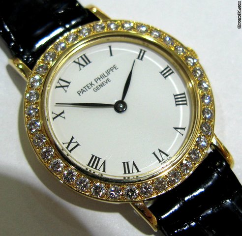 Patek Philippe Calatrava 18k & Diamonds Mechanical