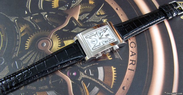 replica Bulgari Rettangolo Ss Chronograph Date Quartz  Rare WATCHES 1 