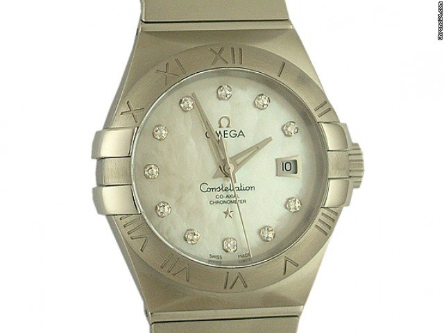 Omega Constellation Brusched Diamond Perlmutt 31mm