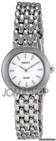 Seiko Dress White Dial Solar Quartz Ladies Watch SUP019