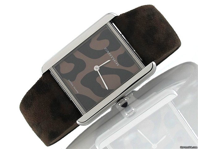 Cartier Damen "TANK SOLO" Edelstahl Quarz