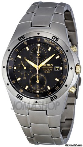 Seiko Titanium Chronograph Mens Watch SND451