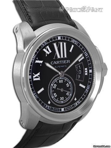 replica Cartier Calibre De Cartier - Ref. W7100041 - Black Dial - 42mm Stainless Steel - Brand New in Box WATCHES 1 