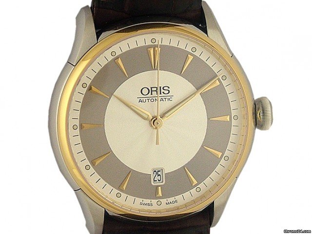 Oris Artelier Date Stahl/Gelbgod 40mm