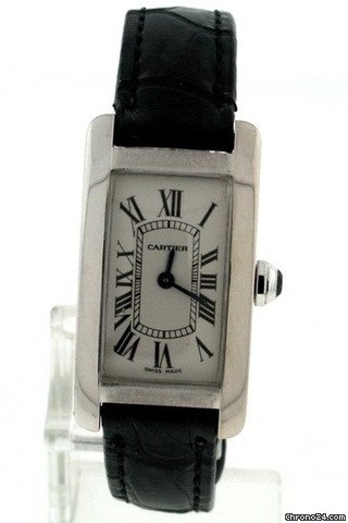 Cartier Tank Americaine Ladies W2601956 Pre-owned WATCHES 2